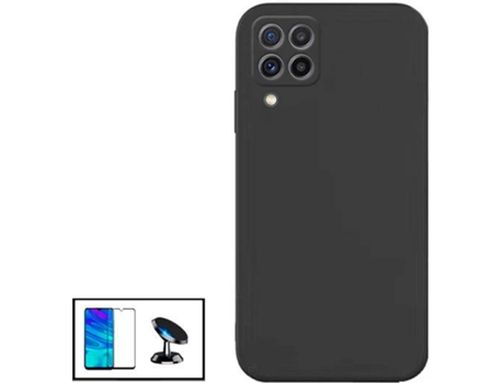Kit Carcasa + Protector de Pantalla + Soporte Samsung Galaxy M22 PHONECARE Silicona Liquida