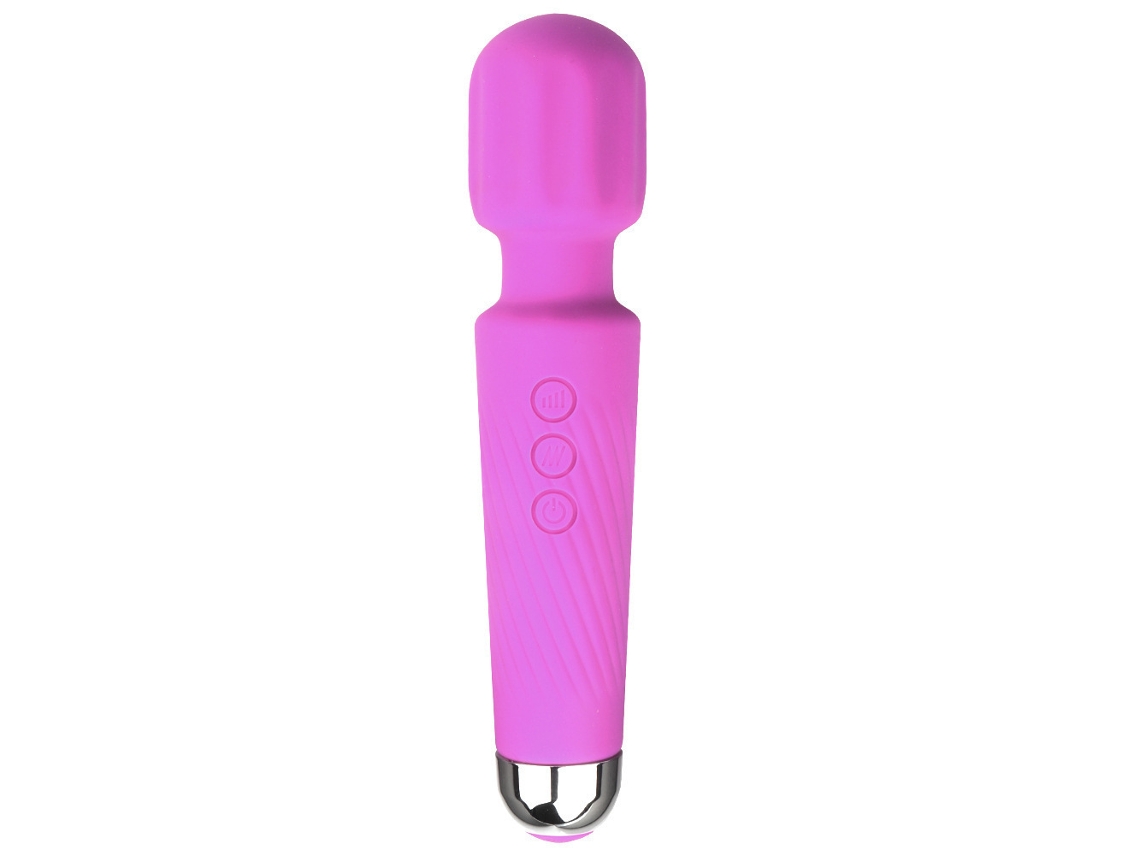 Vibrador Portátil 20 Modos Vibración Fuerte Masajeador Silencioso Púrpura Czhhmart