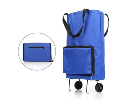 Equipo porttil del carro de la compra del carro del viaje, bolso del tirn plegable[Azul1]