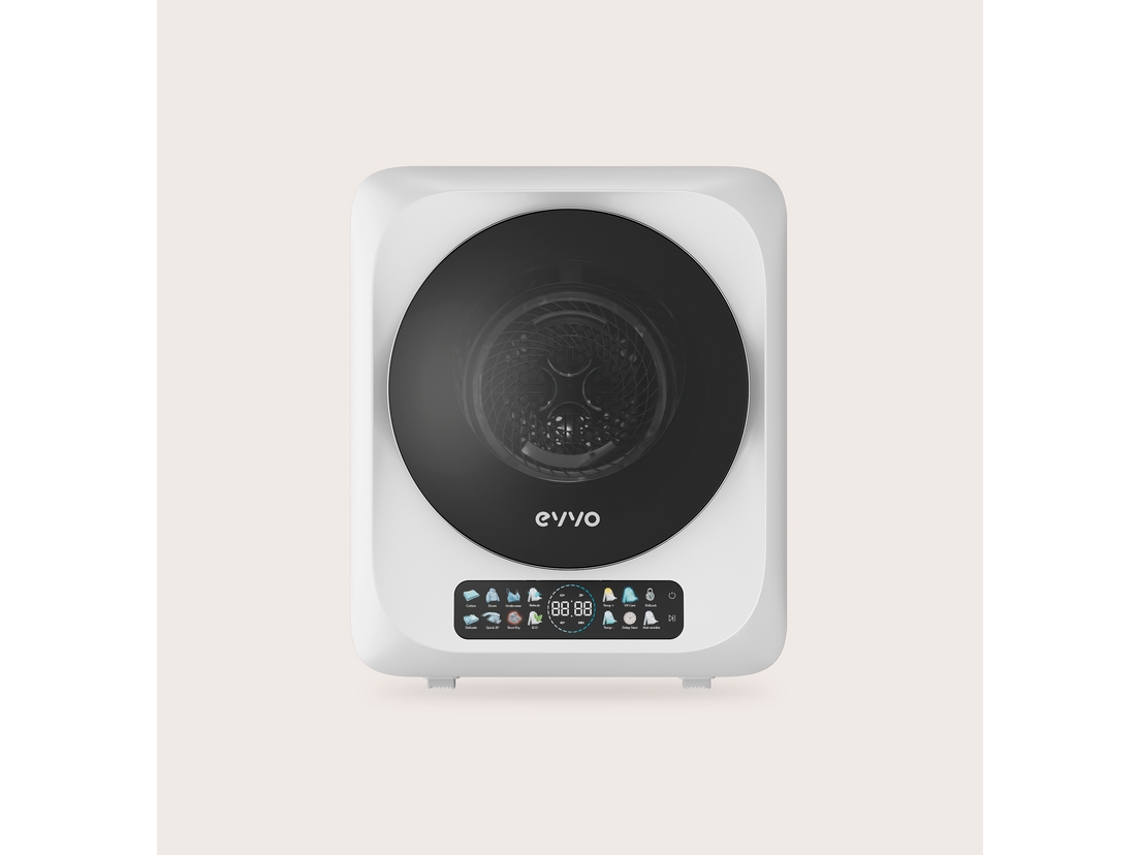 Evvo Secadora Mini S4 – Secadora De Ropa Portátil 3 Kg, Diseño Mini Compacto, Panel Táctil, Higiene Uv, Función Antiarrugas, Accesorio Para Calzado