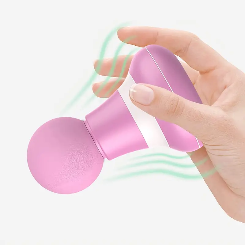 Mini Pistola de Massagem Elétrica Portátil com 6 Níveis de Vibração, Massageador Fitness, Massageador Corporal MDUG (rosa)