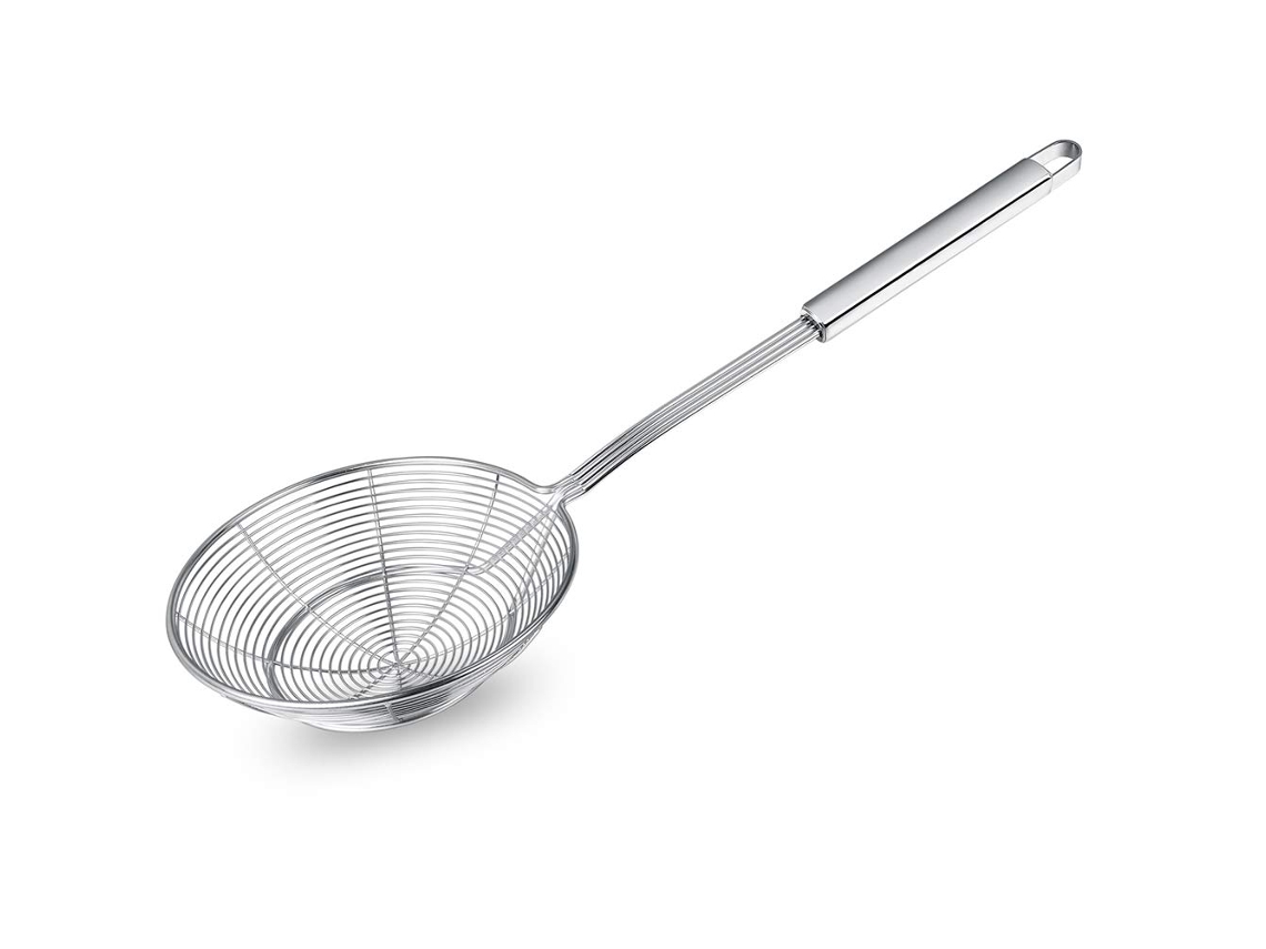 Espumadera Espumadera para Cocinar Cocina, Cuchara Ranurada de Acero Inoxidable con Mango Cuchara Coladora de Alambre Resistente al Calor para