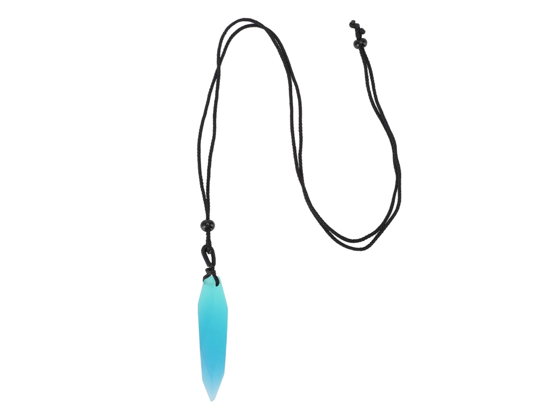 Danu2026-colgante Luminoso En La Oscuridad Collar Resina Forma Irregular Azul Lago Mate