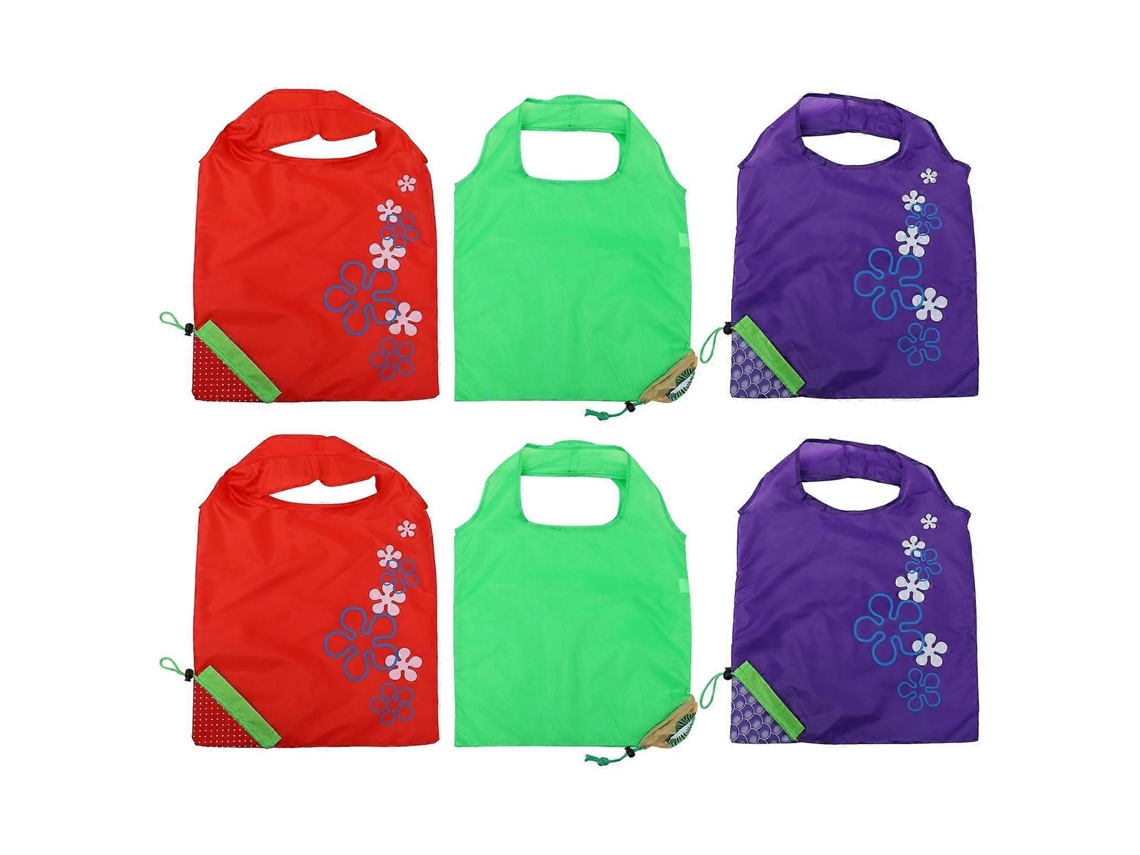 Juego de 6 bolsas reutilizables plegables para fruta, ideales para la compra y el almacenamiento. GOKOCO