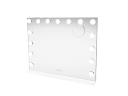 Espejo Hollywood de 58 x 46 cm con luz LED y altavoz Bluetooth | Espejo con aumento de 10x | 2 puertas de Monstershop