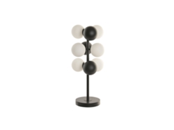 Lampara Sobremesa Metal Cristal Bolas 24x24x68cm