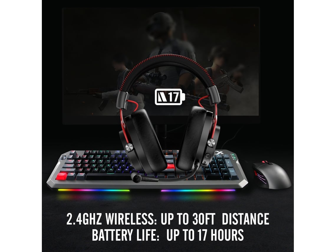 Auriculares inalámbricos para juegos Nubwo G03 con micrófono, cancelación de ruido, 17 horas de batería, compatibles con PS5, PS4 y PC.