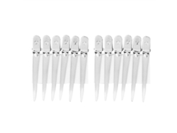 12 Piezas/caja Pinzas De Peinado Para Salón Clips De Separación De Cabello Blanca Para Estilismo
