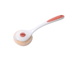 Cepillo De Limpieza Para Ollas Y Sartenes Con Mango Largo, Suave Y Que No Raya, Desmontable, Blanco.