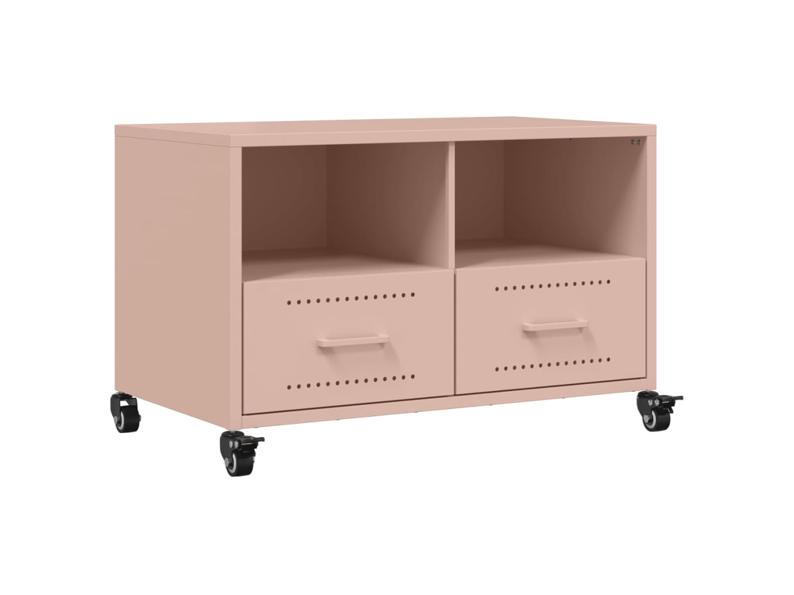 Maison Exclusive - Mueble De Tv Acero Rosa 68x39x43,5 Cm