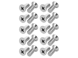 Fusibles Phillips M8 de cabeza plana con rosca externa, 20 unidades CHABERLU