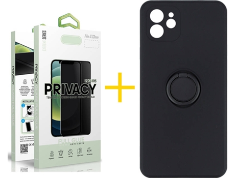 Carcasa + Protector de Pantalla para iPhone 12 SKYHE Negro