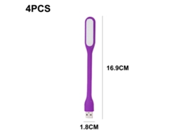 Mini lámpara LED USB flexible, para computadora portátil, teclado, banco de energía, luz nocturna portátil RNEMITERY
