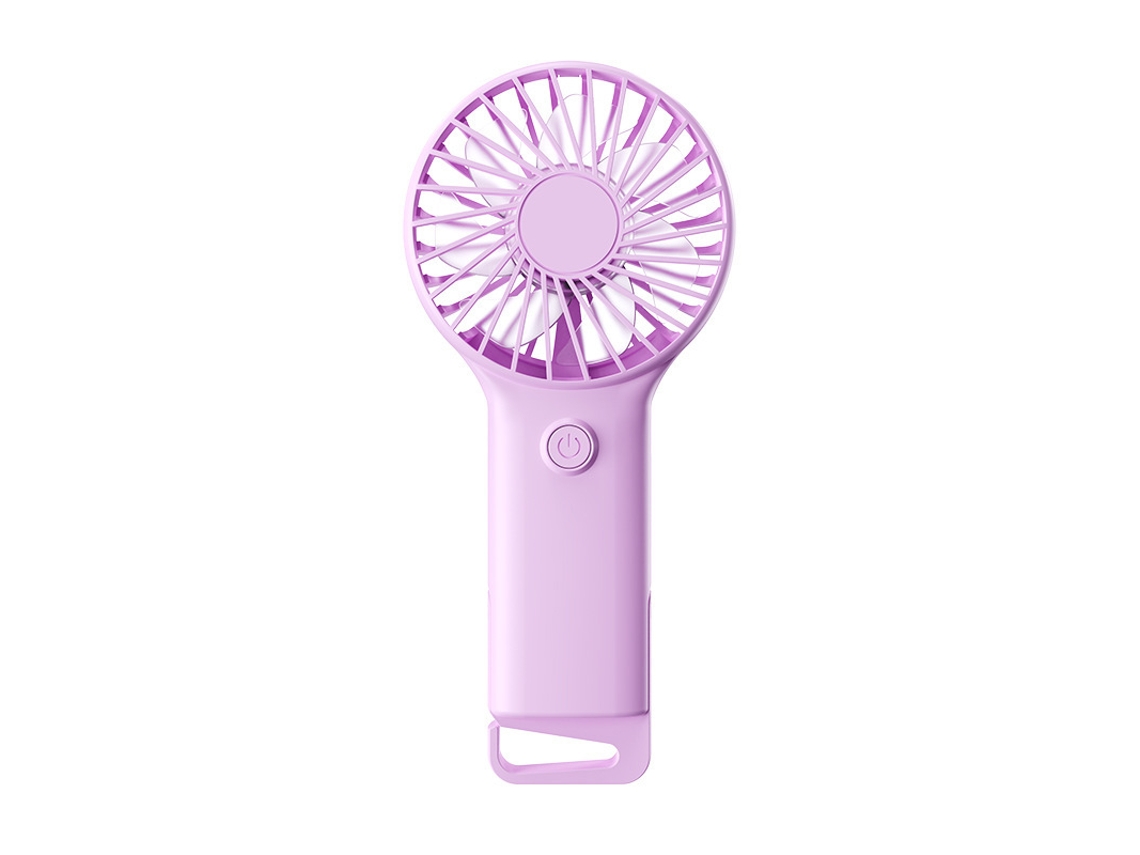 Mini ventilador de bolsillo USB Yuysan, recargable, portátil, de escritorio, eléctrico, con gancho F22, 500 mAh, color rosa