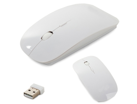 Ratón Óptico Inalámbrico VERG Slim 1600 Dpi (Blanco)