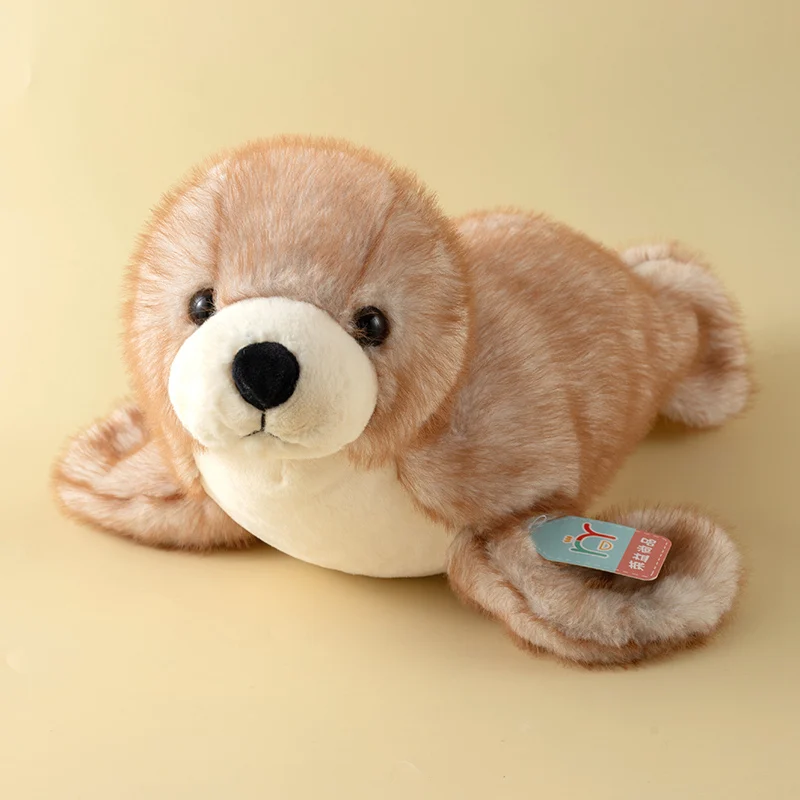 (marrom, 30 Cm) Foca De Pelúcia Fofa E Realista, Brinquedo Macio De Pelúcia.