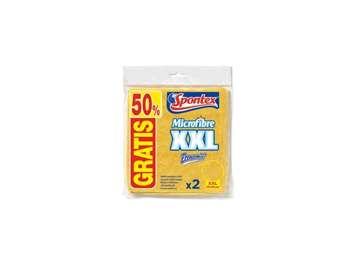 Conjunto De 2 Paños De Microfibra Xxl 38x40cm Spontex