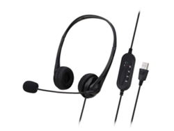 Fone de ouvido Mali com microfone Fio para call center, USB e 3,5 mm, redução de ruído ajustável Sy490mv