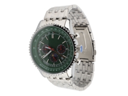 Reloj De Cuarzo Para Hombre Calendario Fase Lunar Verde
