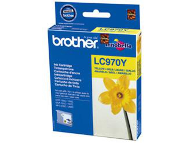 Cartucho de tinta Original BROTHER LC970YBP Amarillo 300 páginas