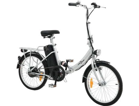 Bicicleta Plegable Vidaxl plateada velocidad 25 kmh 5060