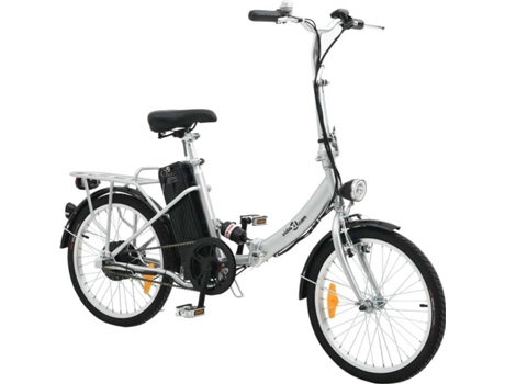 Bicicleta Plegable Vidaxl plateada velocidad 25 kmh 5060