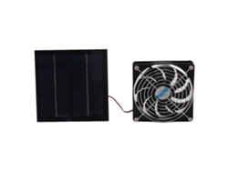 Kit de ventilador extractor solar portátil Primerox de 20 W y 12 cm para estufas de remolque y casetas de mascotas.