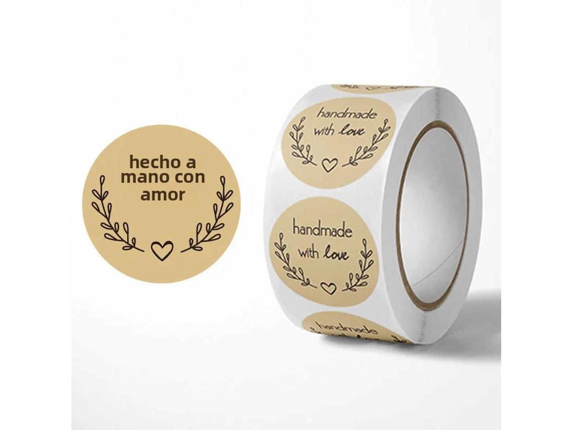 (estilo 1) 500 Etiquetas De Papel Kraft, Adecuadas Para Manualidades Y Decoraciones De Regalos.