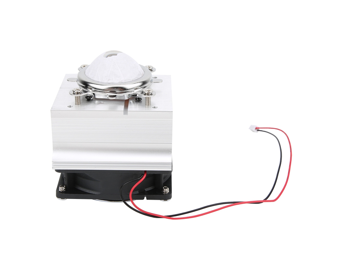 Kit Disipador De Calor De Aluminio + Lente De Vidrio Óptico De 44 Mm Para Led De 20w-100w