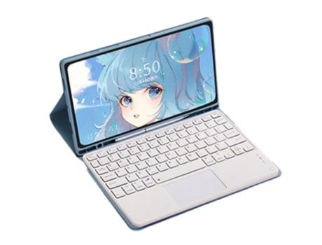 Carcasa Flip Cover y Teclado Bluetooth YIMGOTTA PS-T970C para Samsung Tab S7+ 12.4 T970/Samsung Tab S7 FE 12.4 T730/Samsung Tab S8+ 12.4 X800