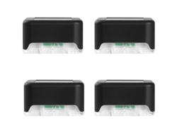4 Luces Led Solares Para Jardín, Escaleras, Pared Y Valla Exterior - Resistentes Al Agua