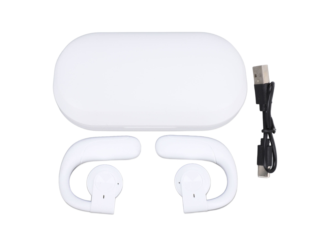 Auriculares Inalámbricos De Conducción Ósea Bluetooth 5.3 Con Cubiertas De Gancho Y Ojal, Resistentes Al Agua Ipx7, Blancos.