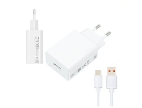 Kit Cargador Carga Rápida Turbo 33W 3A Usb Cable Carga Rápida Turbo 5A Tipo-C 1M Xiaomi Redmi Note 9 Pro Max