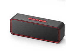 Altavoz Bluetooth portátil, inalámbrico Bluetooth 5.0 con graves estéreo 3D de alta fidelidad, 10 h de reproducción Yizhood (rojo)