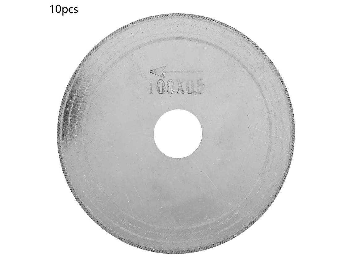 10 Hojas De Sierra De Diamante Ultrafinas De 100 Mm Para Cortar Jade, Vidrio Y Cristal (100 X 20 X 0,5 Mm)