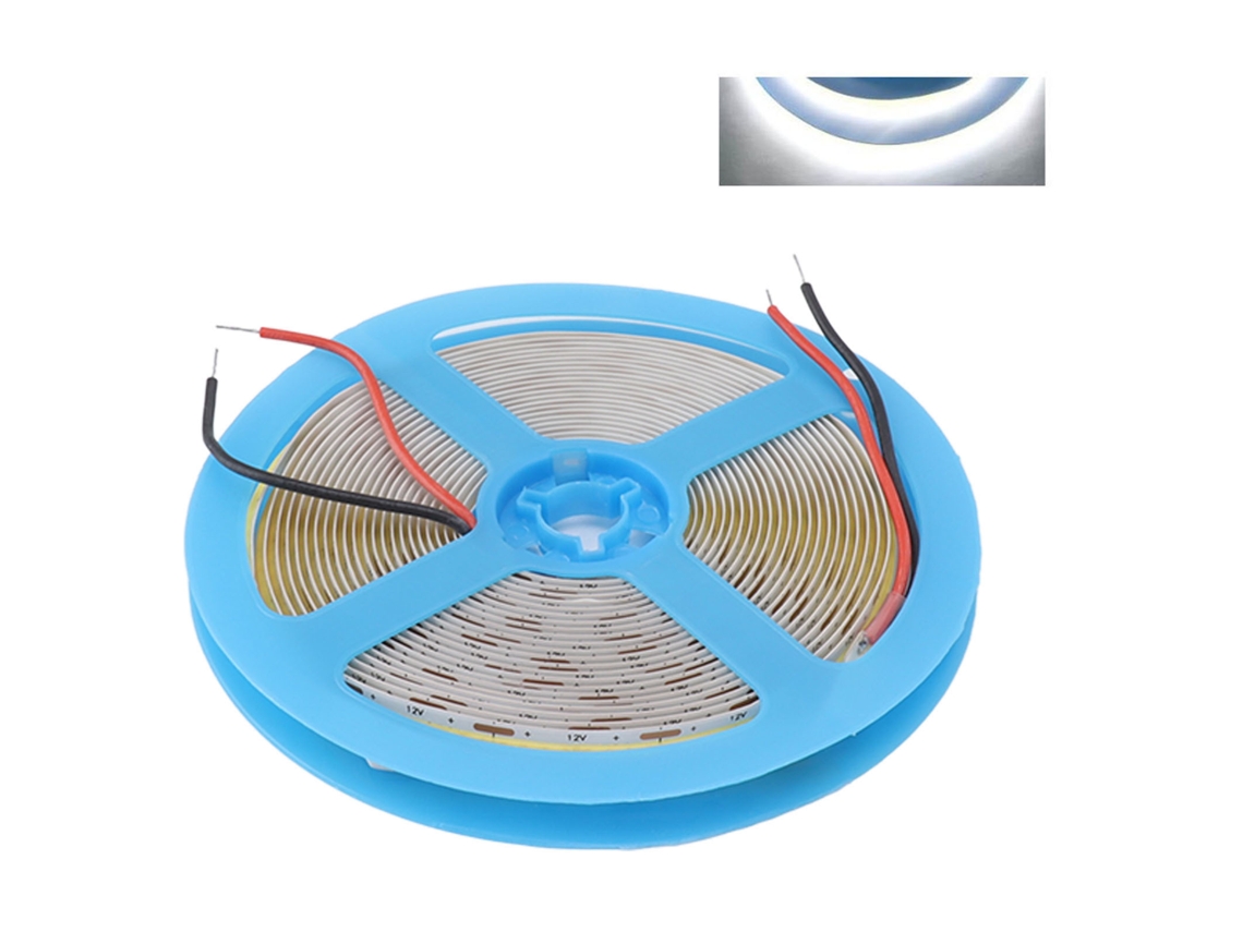 2026-tira Led Cob Flexible Autoadhesiva 12v 5m 6000k Luz Blanca 110lm 90 Cri