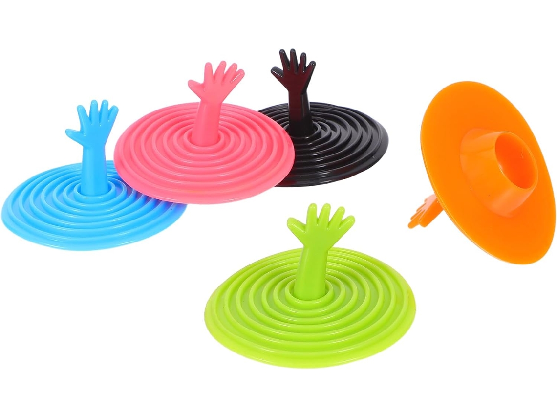 Juego De 5 Tapones De Silicona Impermeables De Colores Para Fregaderos De Cocina Y Lavabos De Baño,