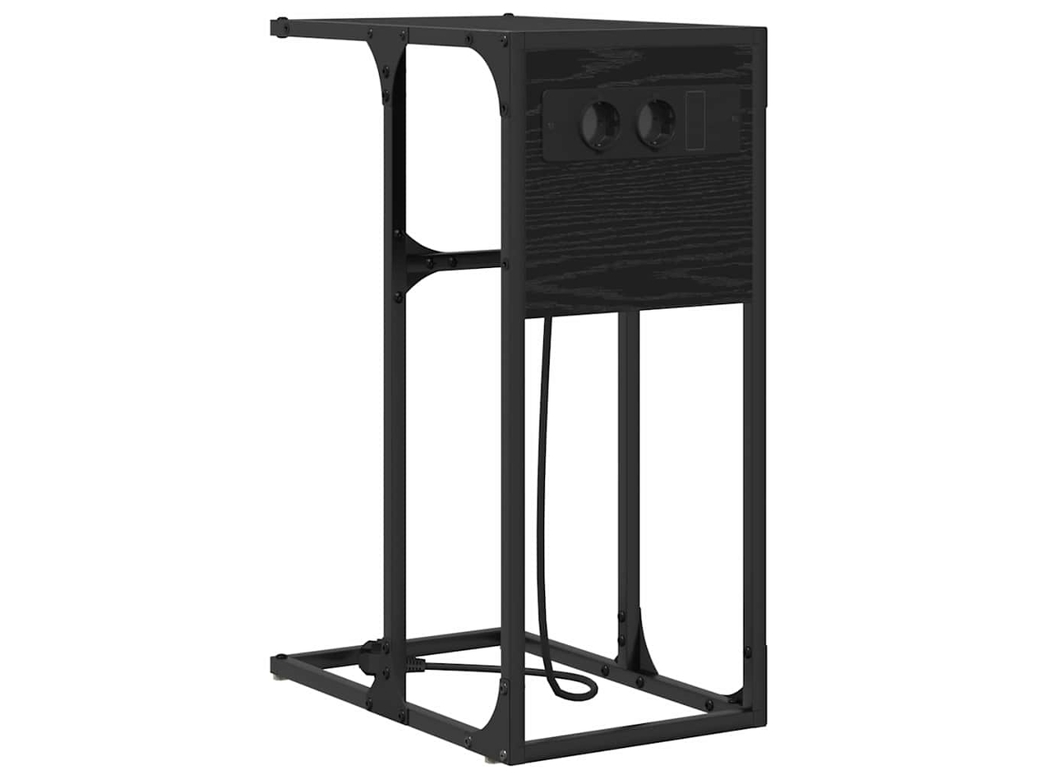 Mesilla de noche de roble negro 41,5x26x60,5 cm MAISON EXCLUSIVE
