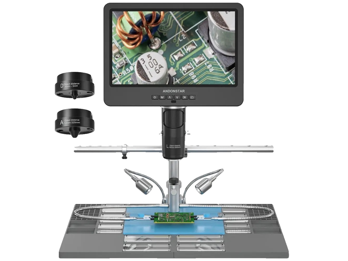 Microscopio digital, aumento de 1500x a 3000x, diseño trinocular, AD249SM Plus, 2000x OEM (10 pulgadas)