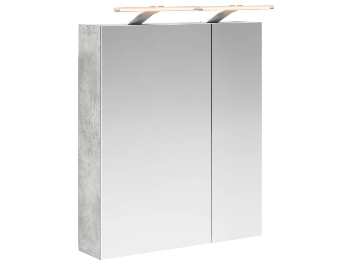 Maison Exclusive - Armario Con Espejo De Baño Gris Concreto 60 X 14,5 X 70 Cm