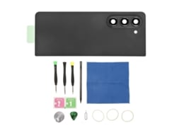 Tampa Traseira De Vidro Com Adesivo Pré-instalado Lente Câmera Ferramentas Kit Para Galaxy Z Fold 5 5g Sm F946 Preto