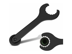 Llave de eje central de una pieza para bicicleta, color negro