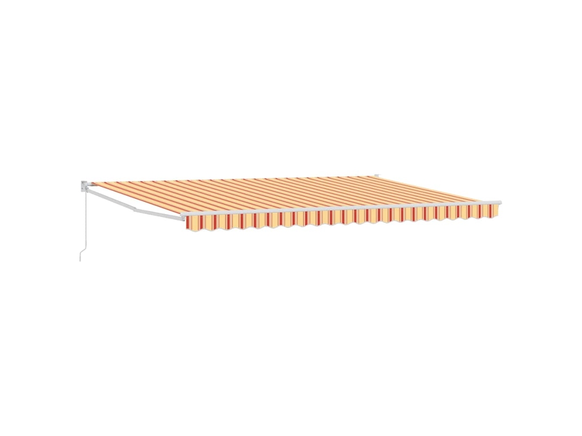Toldo de vela - Toldo amarillo y naranja de 500 x 300 x 165 cm, poliéster y metal HARLANV1