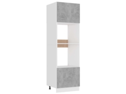 Mueble de cocina VIDAXL Gris Madera contrachapada (60x57x207cm)