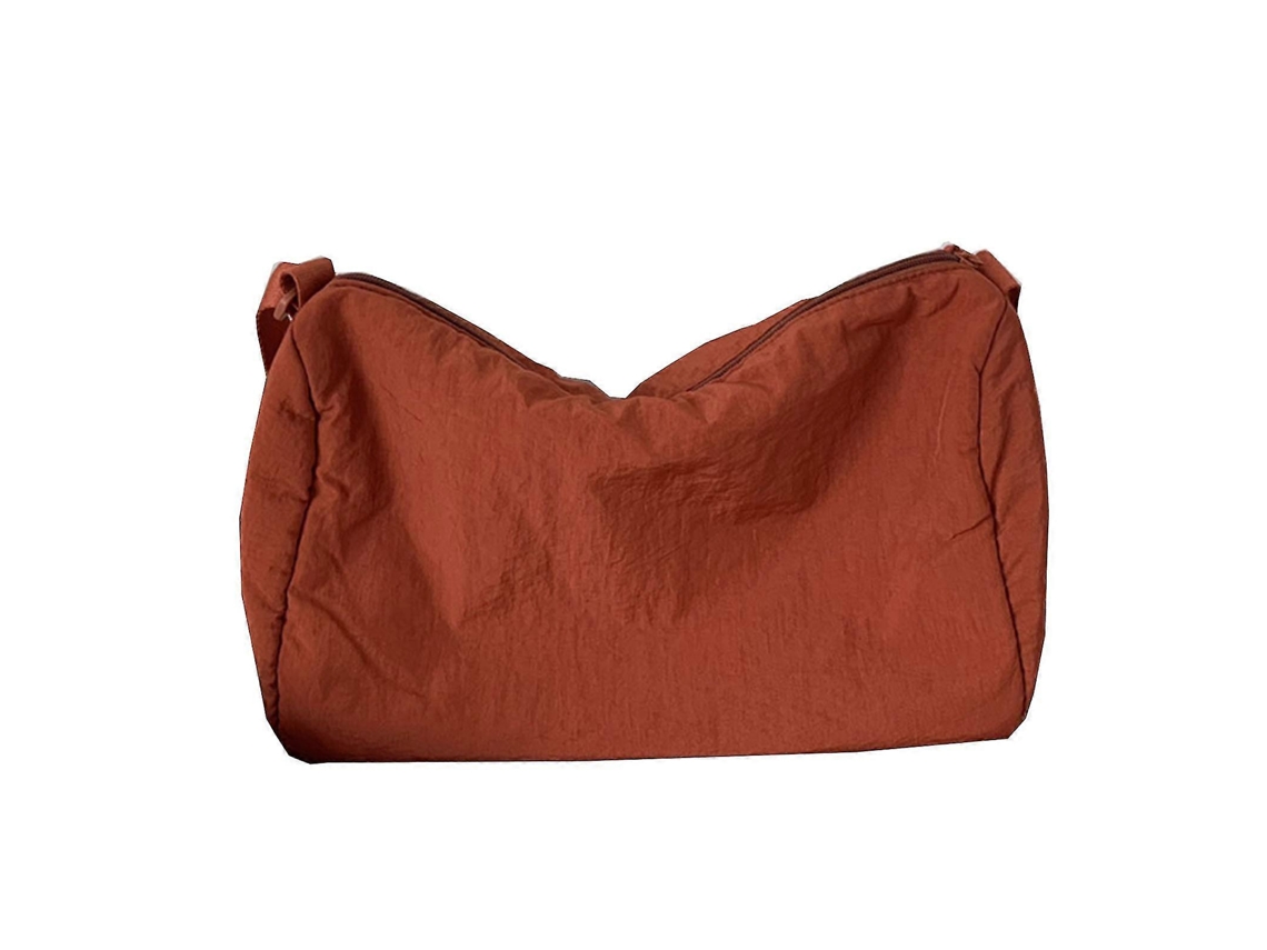 Bolso de hombro sencillo, bandolera multifuncional, mochila escolar de gran capacidad para mujer, color naranja Lalamoli