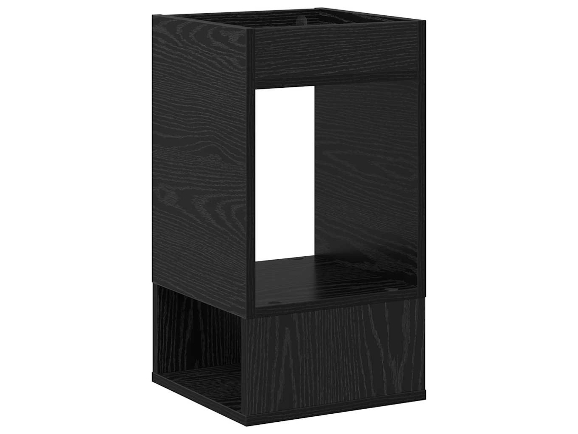 Maison Exclusive - Mesa Auxiliar Roble Negro 30 X 30 X 56 Cm Madera De Ingeniería
