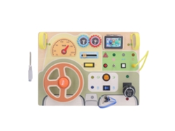 Rebe-volante De Madeira Infantil Com Led, Painel De Atividades Sensoriais Educativo Precoce
