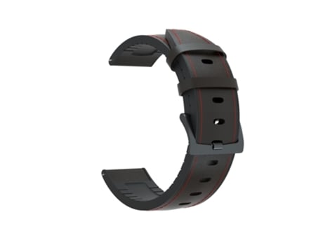 Correa de piel auténtica 22mm hebilla negra para Huawei Watch GT - negro