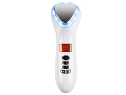 Masajeador facial portátil de frío y calor, antiarrugas, antienvejecimiento, reafirmante y reductor de poros, color blanco Yemaesre