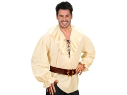 Camisa Medieval Renacentista beige para hombre